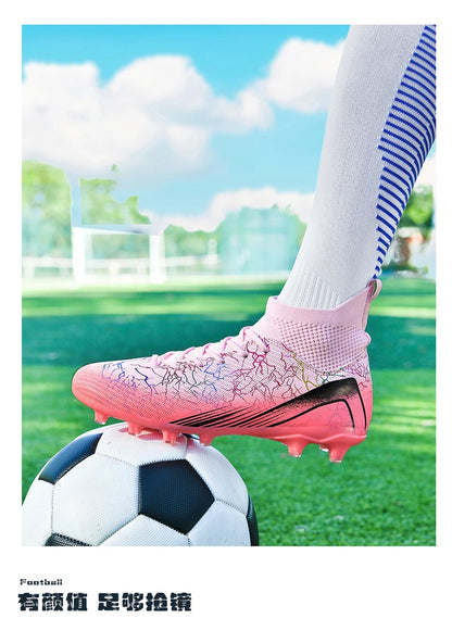 Men Professional Football Shoes Society Cleats Soccer Shoes Original Indoor Football Field Boots Grass Training TF/FG Sneaker