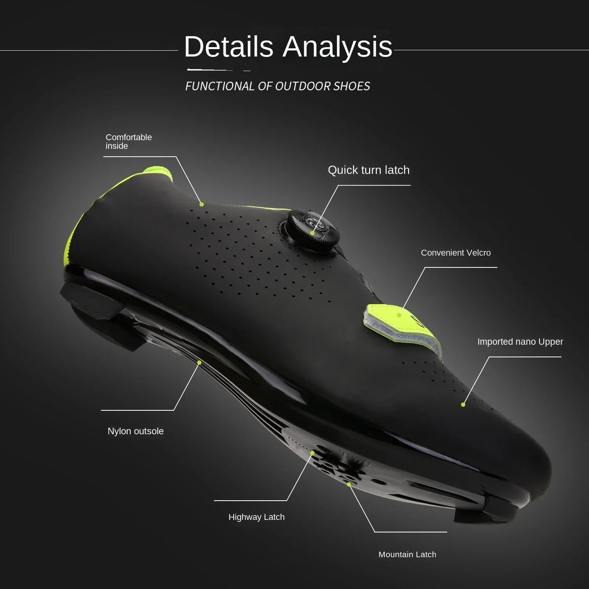 Professional New Sneakers Men Ultralight Double Buckles Cycling Shoes MTB Luminous Road Bike Shoes