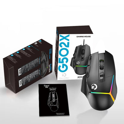 Wireless Gaming Mouse Bluetooth Rechargeable RGB Gaming Mouse with Optical Sensor, Programmable Wireless Gaming Mouse for Windows, Wired & Tri-Mode