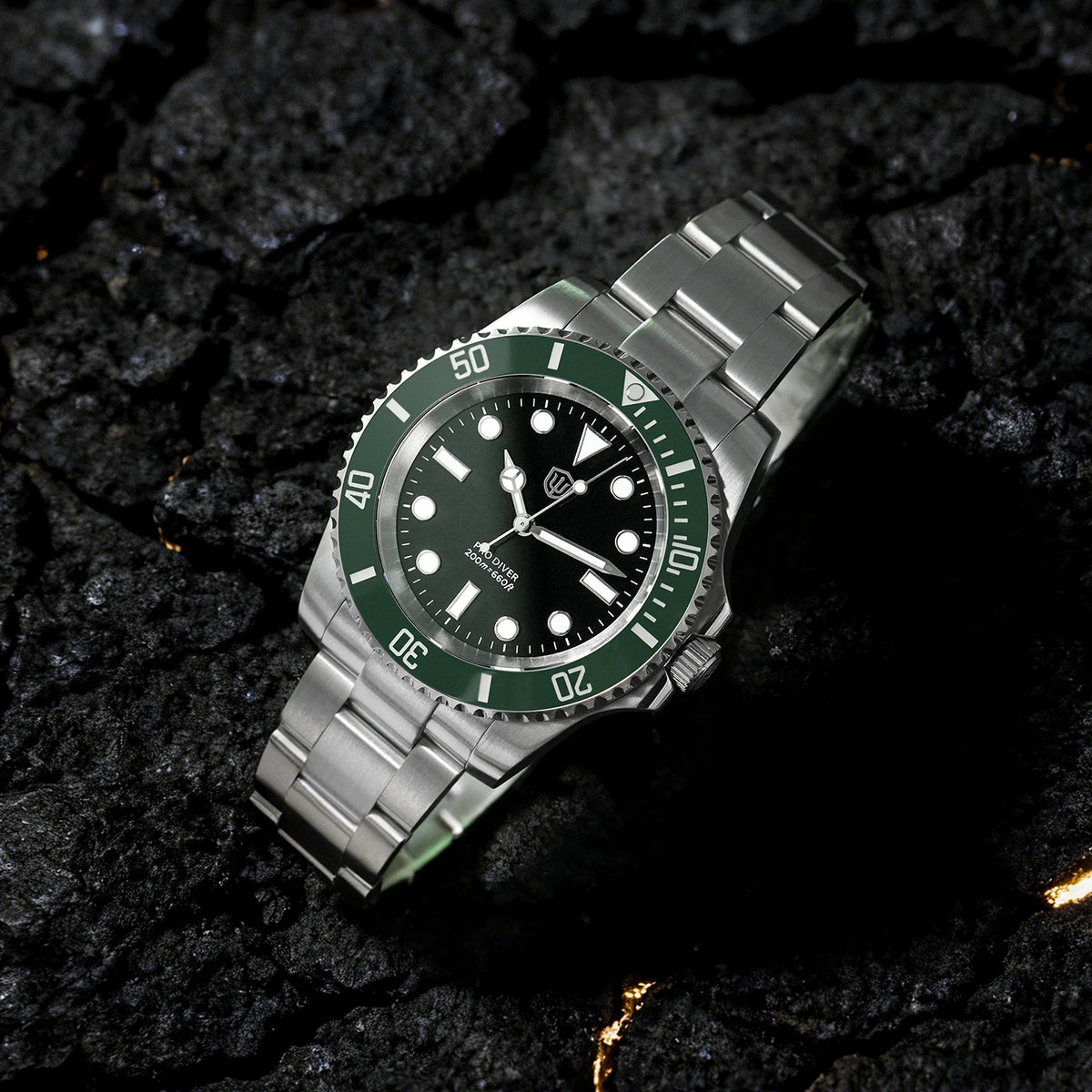 Watchdives WD1680Q V2 VH31 Sweep Second Quartz Watch Ceramic Bezel Ar Sapphire Bgw9 200M Waterproof 316L Wrist Watch Men Watches