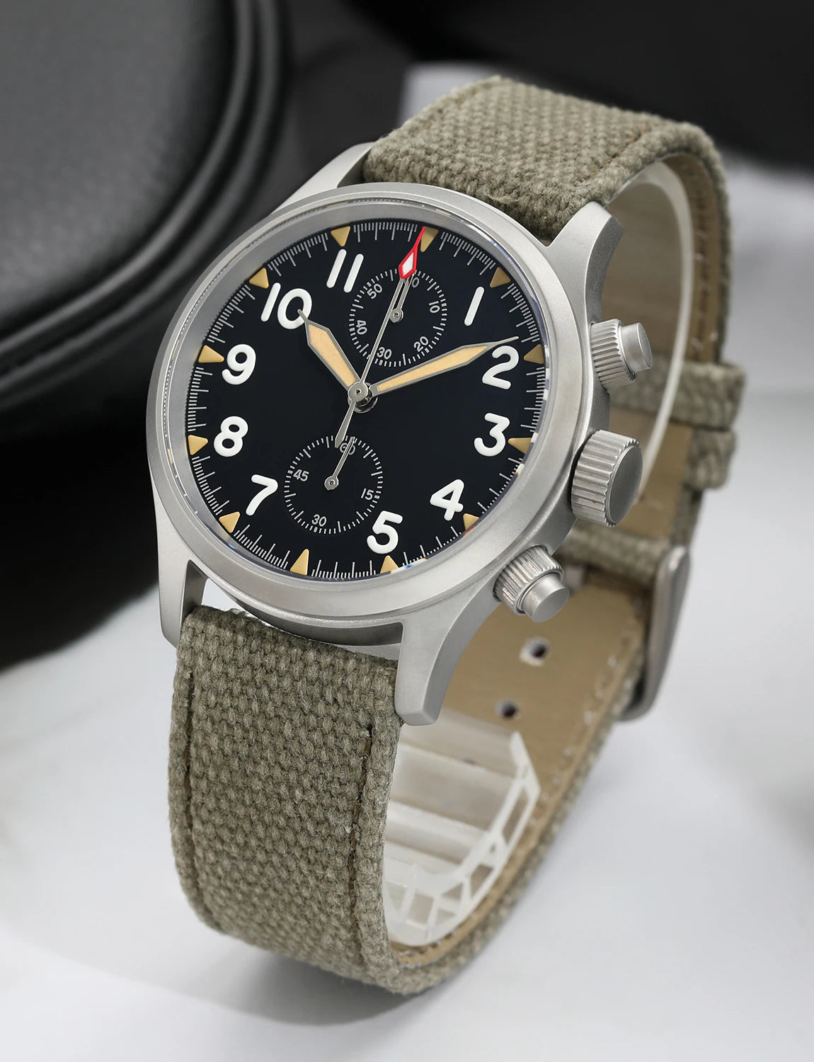 Militado ML1868 Watch - VK61 Quartz Movement 100m Waterproof Watches Men Stainless Steel Chronograph Sapphire Crystal Wristwatch