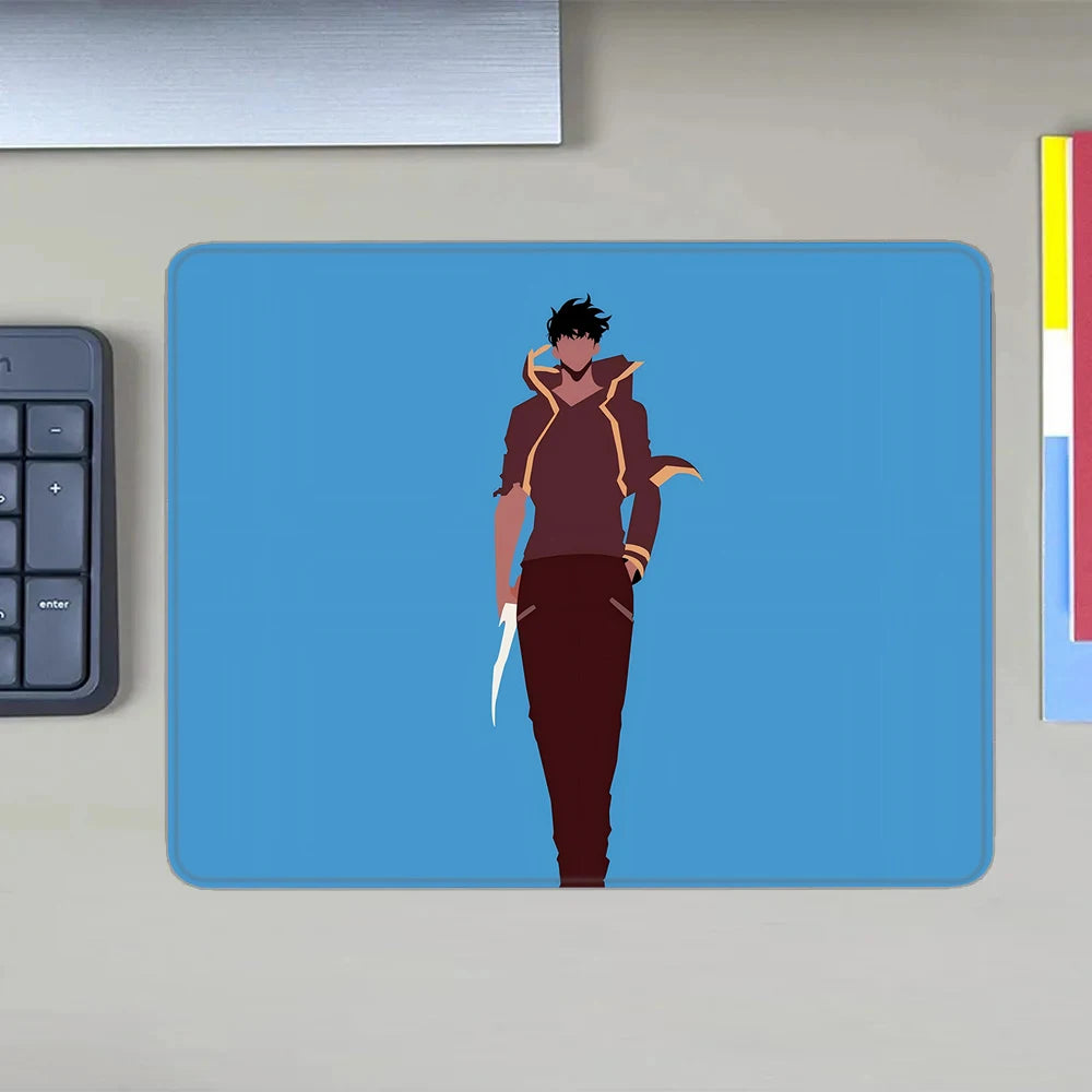Oblíbená herní podložka pod myš s motivem komiksu Solo Leveling, XS malá podložka pod myš pro PC hráče, dekorace na stůl, kancelářská podložka pod myš, deskmat, kobereček