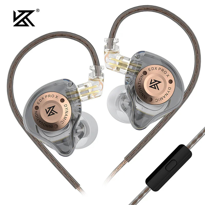 KZ EDX PRO X Wired Earphones HiFi Stereo Bass Earbuds with Detachable Cable, Gaming Sport In-Ear Headphones with Noise Isolation
