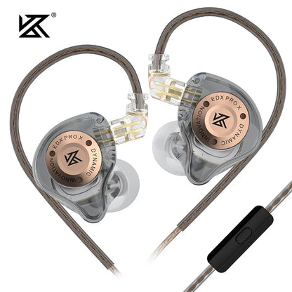KZ EDX PRO X Wired Earphones HiFi Stereo Bass Earbuds with Detachable Cable, Gaming Sport In-Ear Headphones with Noise Isolation