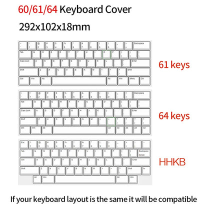 Acrylic Keyboard Clear Protector Case for Mechanical Keyboard, Transparent Keyboard Dust Cover for 60/61/64/96/98/104/108 Key Keyboards & Mouse