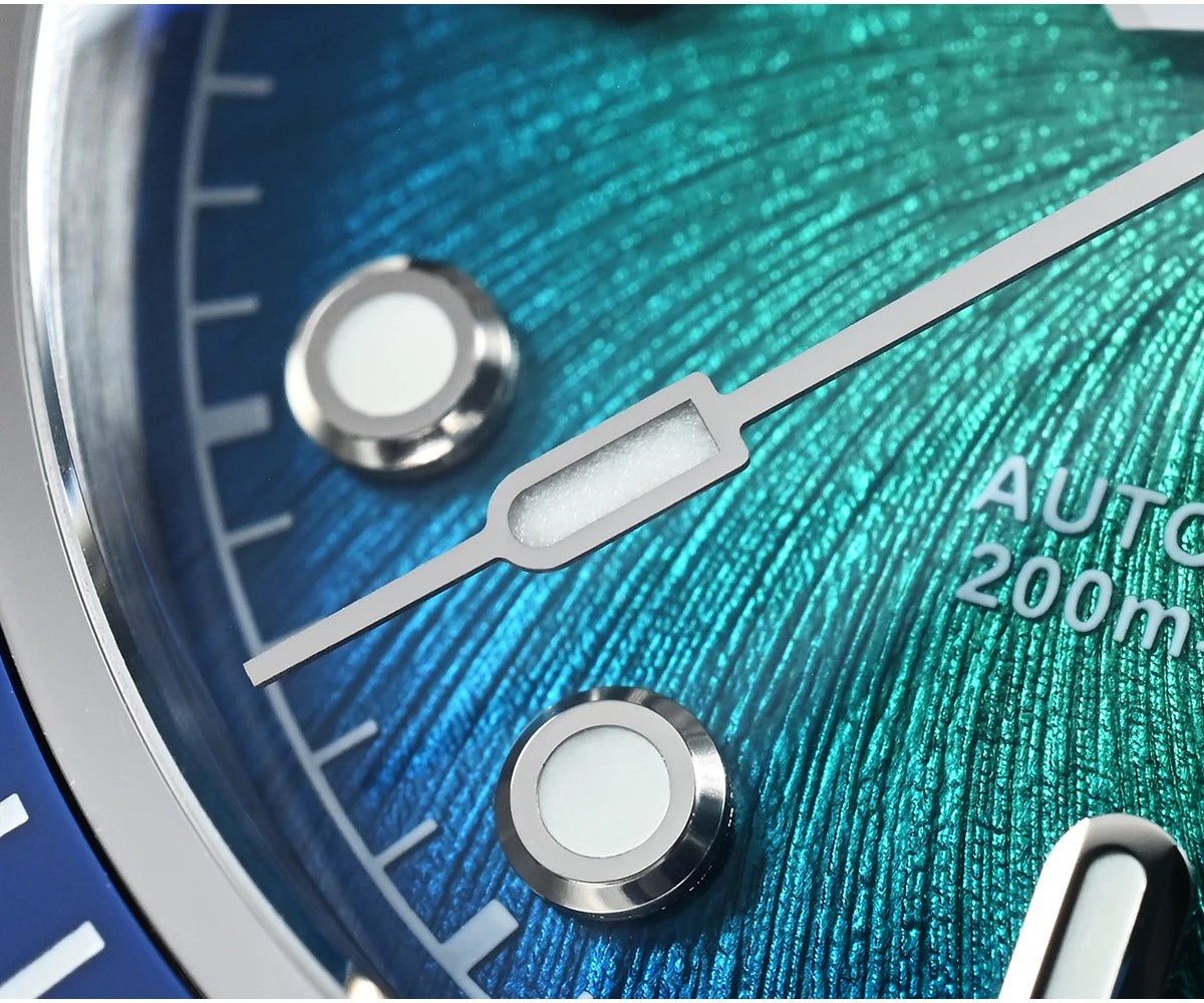 San Martin 40mm Men's Luxury Diver Watch Miyota 9015 Enamel Sunburst Dial Automatic Mechanical Wristwatch Waterproof 200m SN0148
