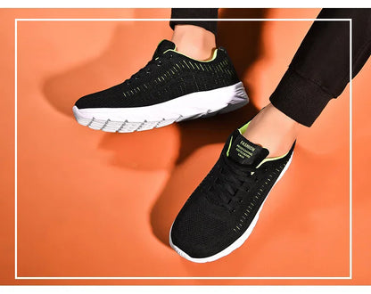 Pánské sportovní běžecké a joggingové boty, ležérní tenisky na ven, šněrovací, prodyšná síťovina, lehké tenisové a outdoorové vycházkové boty, velikosti 39-46