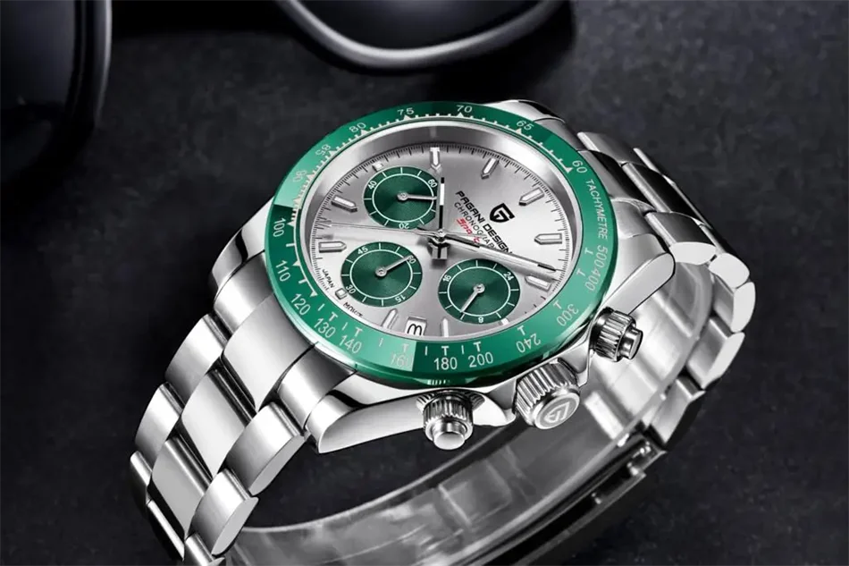 New PAGANI DESIGN PD1644 Luxury Men's Quartz Watch Automatic date Wristwatches Sport 100m Waterproof Chronograph Men Gift