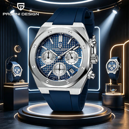 PAGANI DESIGN 2026 New VK63 Men's Business Quartz Watch Sapphire Stainless Steel 20Bar Waterproof Sports Chronometer Code Watch