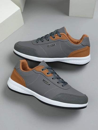 New Men's Four Seasons Waterproof Walking Shoes Casual Men Leather Sports Shoes Non-Slip Camping Shoes Shoes Men's Tennis Shoes