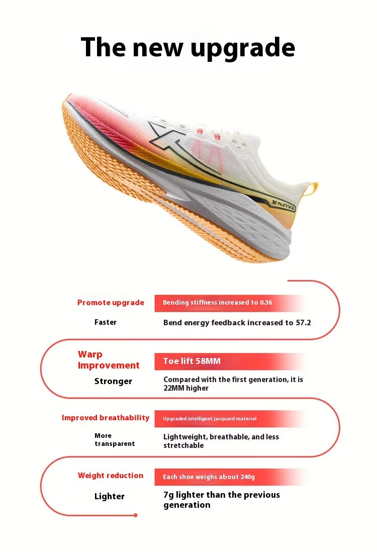 Xtep Five Speed 2.0 running shoes for men, autumn comfortable sports shoes, jogging cushioning sneakers 876319110001