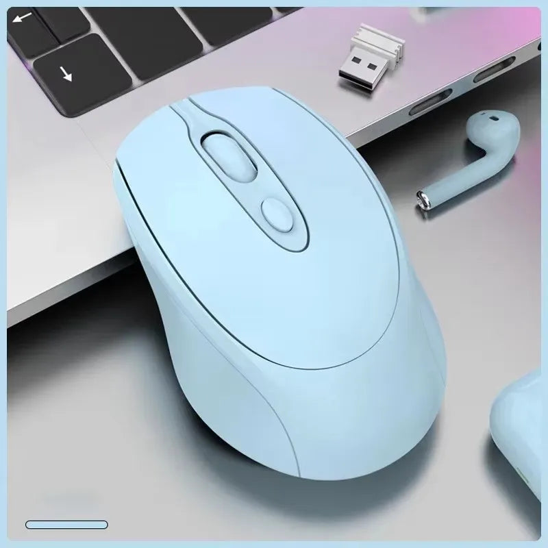 Mouse wireless compatibile Bluetooth 2.4G ricaricabile, mouse wireless per computer USB silenzioso da gaming per PC, laptop, Macbook e tablet