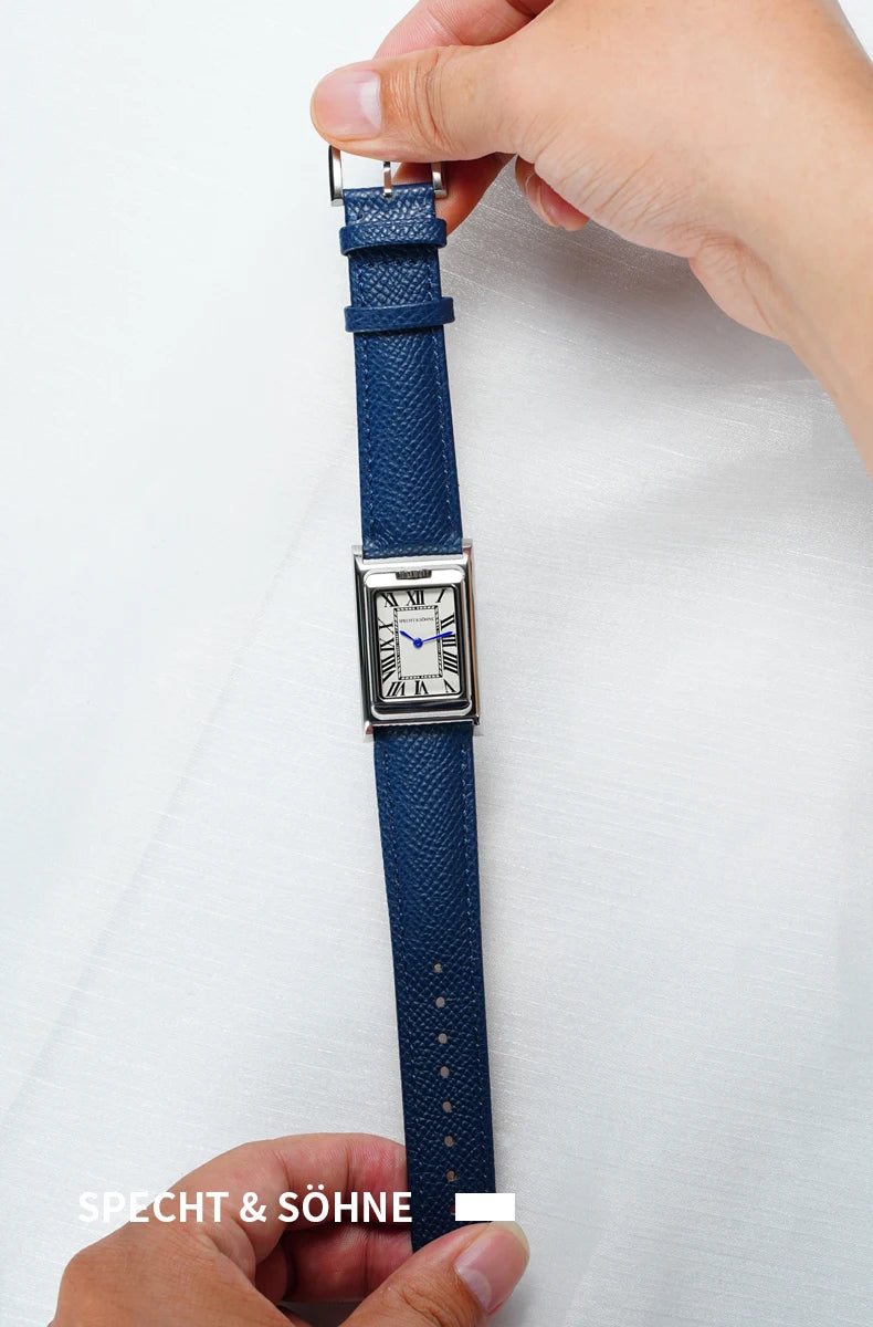 2025 New Specht & Söhne Double Face Square Watch For Men Sports Watches Overturn Stainless Steel Sapphire Crystal 50M Waterproof