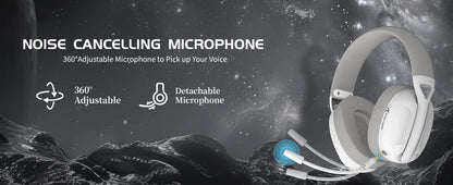 ATTACK SHARK L80PRO Wireless Gaming Headset Tri-Mode Bluetooth Gaming Headphones with Dual Microphone, Low Latency, Premium Gaming Audio