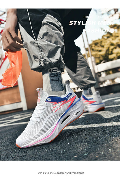 Men Sports Running Shoes Marathon Air Cushion Breathable Lightweight Comfortable Women Outdoor Athletic Sneakers Jogging Tenis