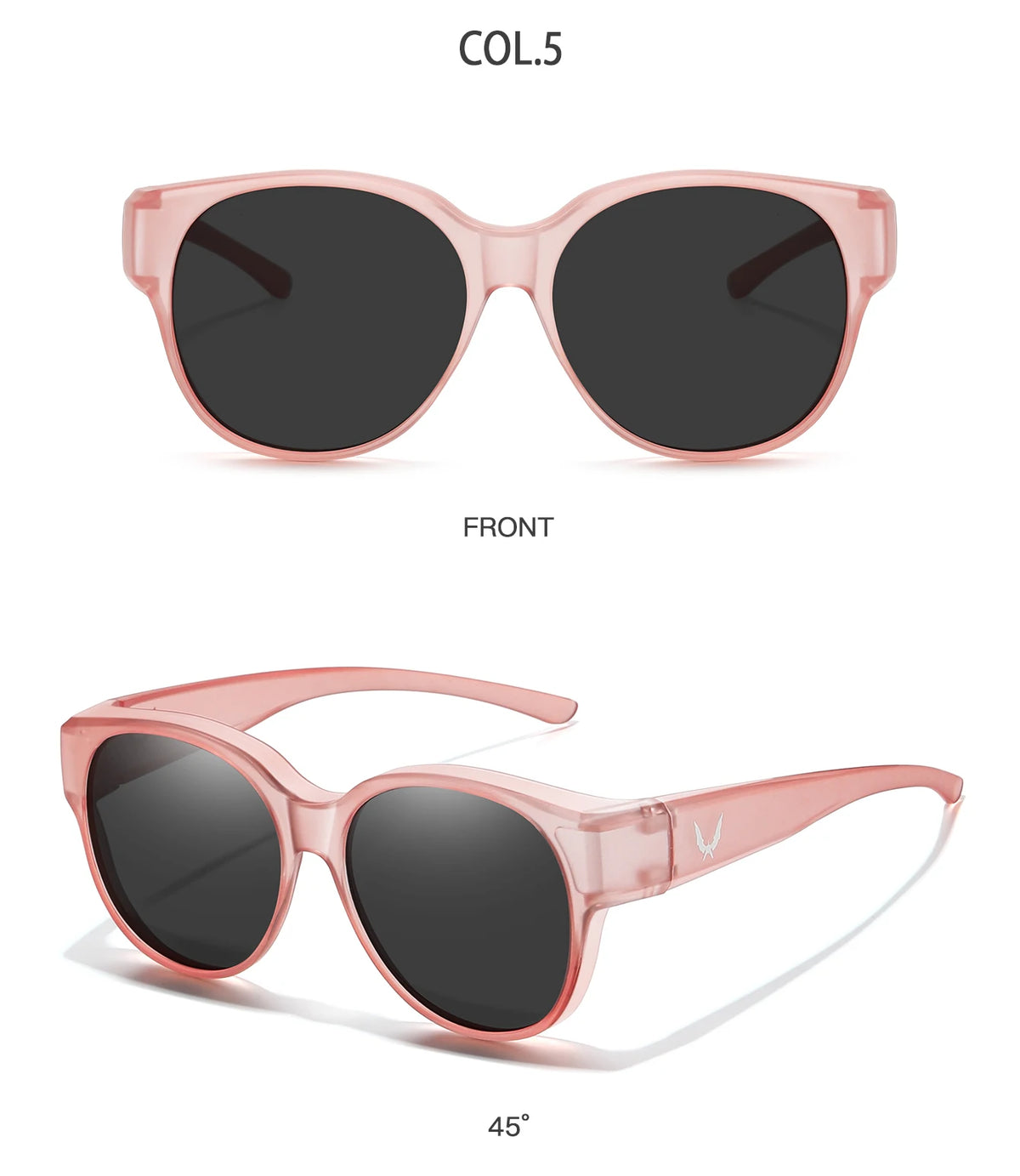 Over Glasses with Box Cover Over Myopia Eyeglasses Unisex Round Shades with UV protection Outdoor Sports Fishing Hiking Cycling