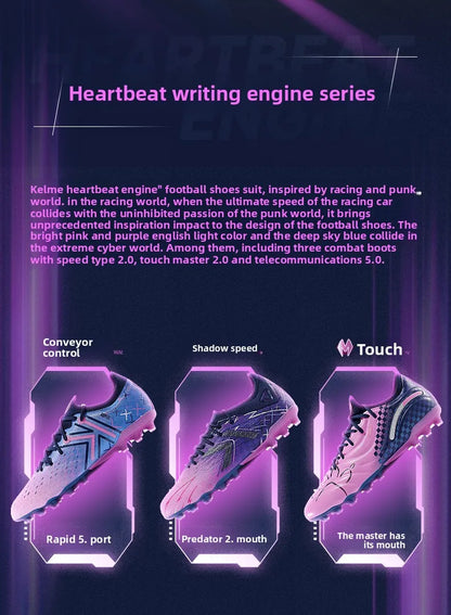 KELME FG Professional Soccer Shoes with Long Nails Natural Grass Professional Match Football Boots Indoor Anti Slip Soccer shoes