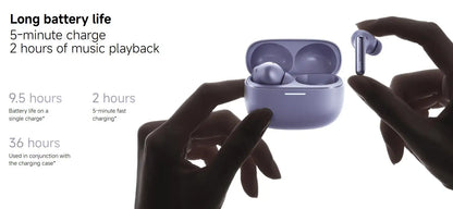 Xiaomi Redmi Buds 6 Pro Wireless Bluetooth Earphones – Hi-Res LDAC, 55dB Active Noise Cancelling ANC Earbuds with Microphone