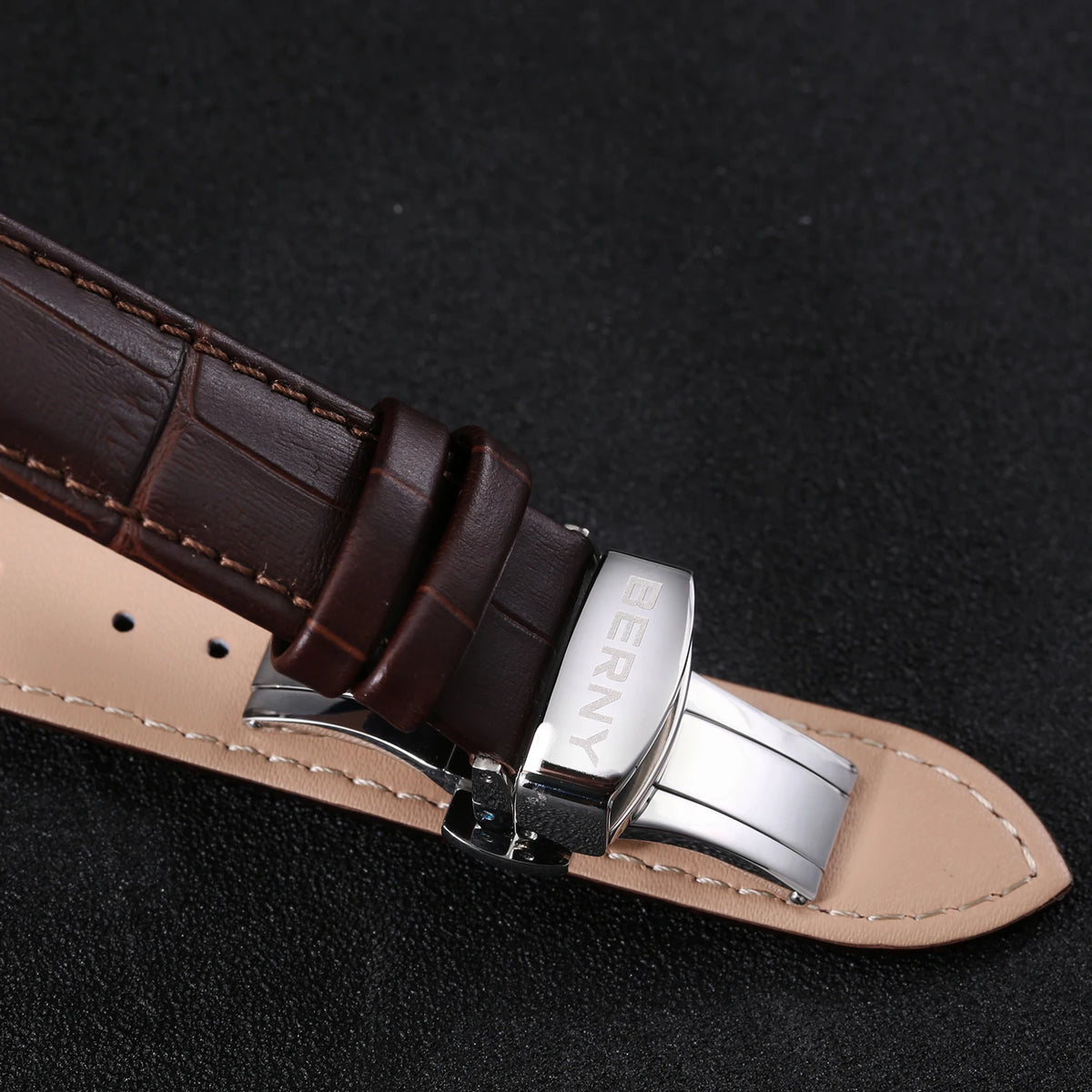 BERNY Luxury Automatic Watches for Men Fashion Elegant Mechanical Wristwatch Sapphire Date Week High-end Men's Dress Watch