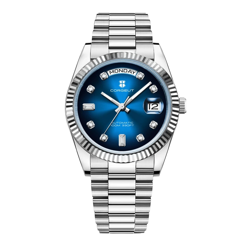 Reloj de lujo Corgeut de 36MM para hombre ST1644, reloj de pulsera mecánico automático con cristal de zafiro, relógio masculino 10BAR, para natación y vestir
