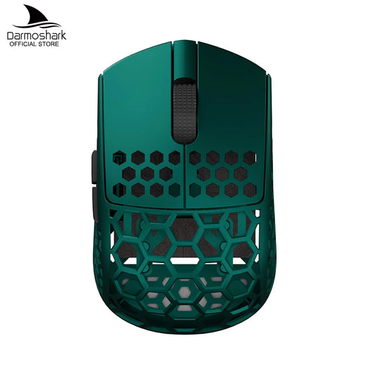 Mouse gaming wireless Darmoshark M5Air in fibra di carbonio forgiata 8K PAW3950 30K DPI per mani piccole, presa fingertip, macro di gioco, ultraleggero