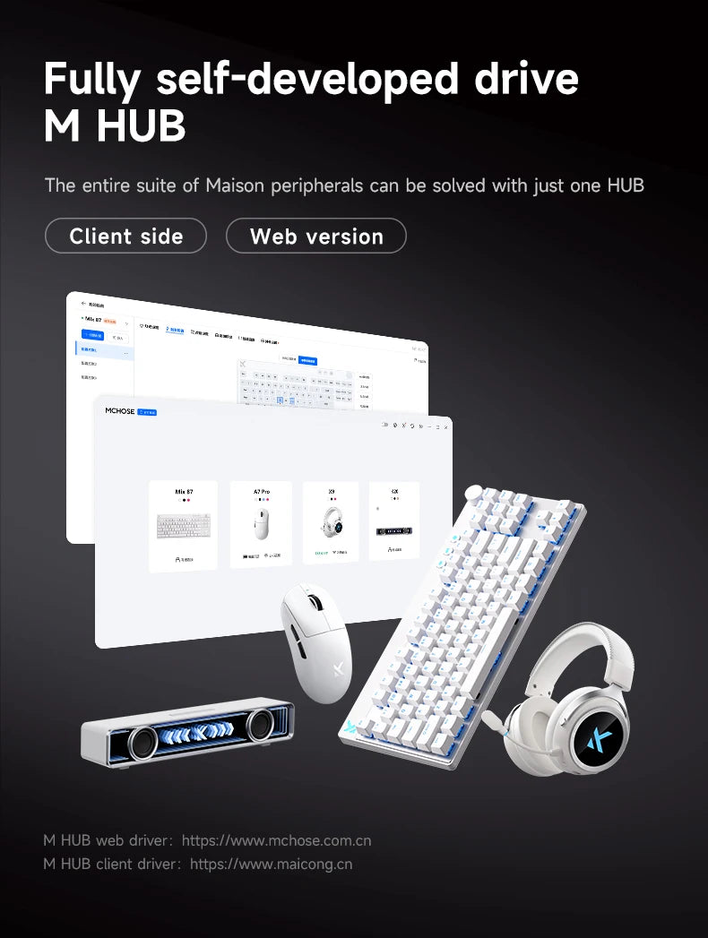 Mchose Mix87 Magnetic Swtich Keyboard Wired Gaming Keyboard 8K+256K Esport 0.08ms Low Latency E-Sports Custom Gamer Accessories