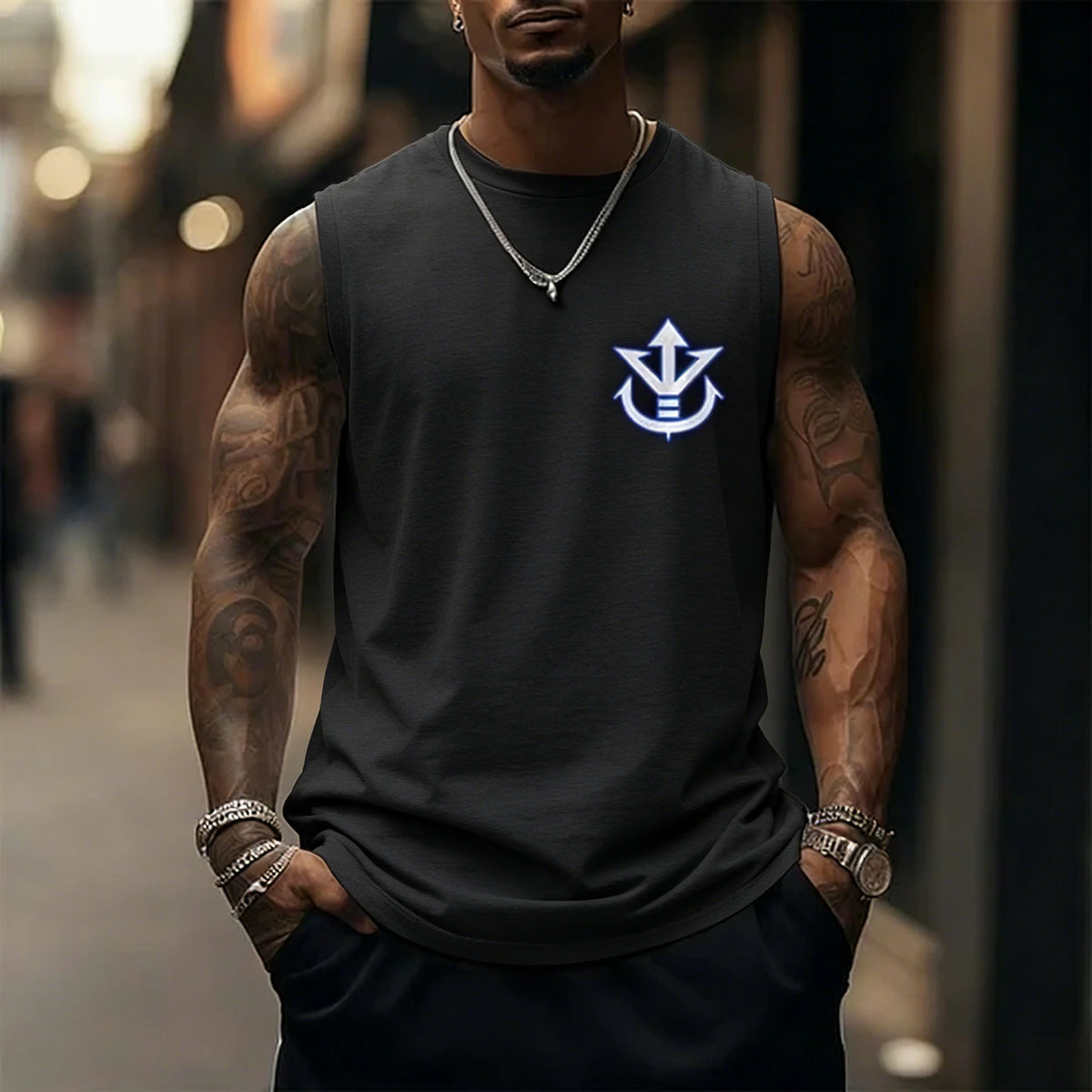 Dragon Ball Super Saiyan Sports Vest Men's and Women's Same Summer Fitness Running Street Breathable Sleeveless Top Anime Vest