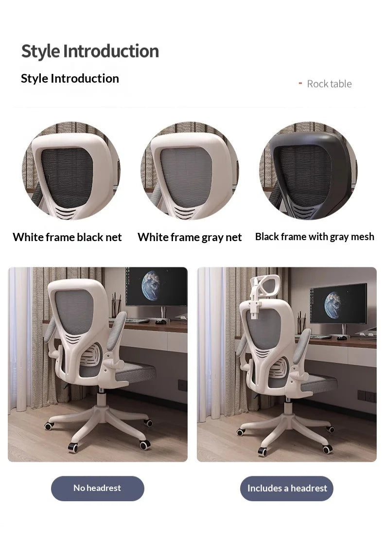 Ergonomic Office Chair with Adjustable Lumbar Support, Mesh High Back, Reclining Swivel Computer Desk Chair with Adjustable Armrests for Home Office & Gaming