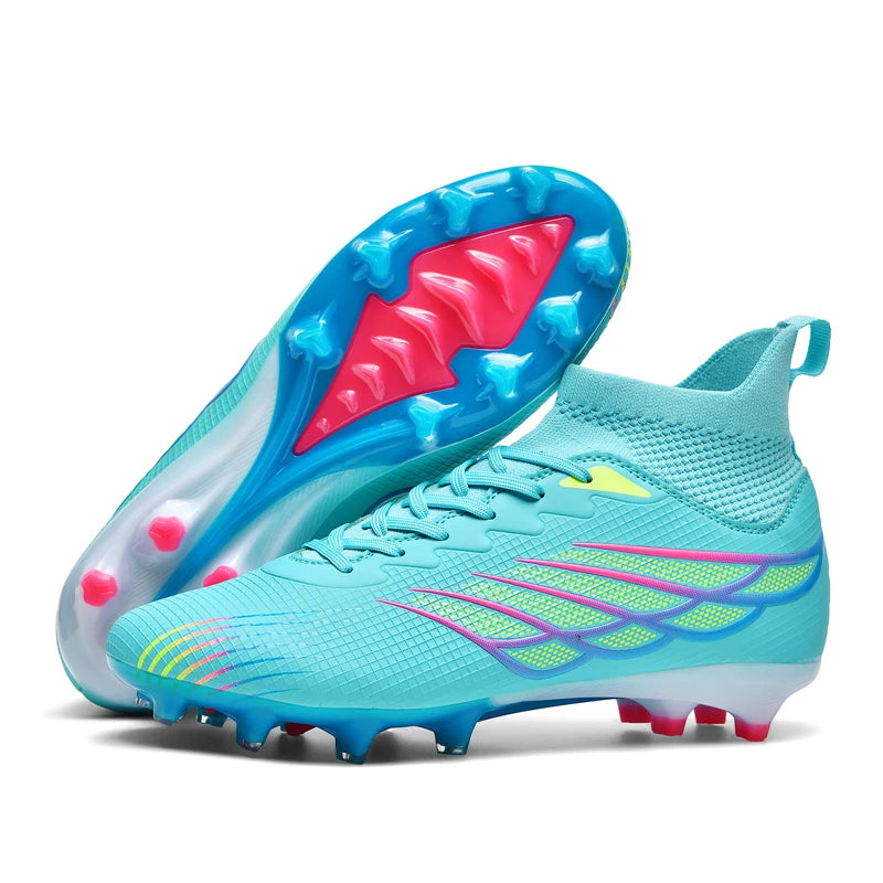 Superfly FG Football Boots Outdoor Soccer Cleat Black Shoes Soft Sport Professional Shoes Breathable Comfortable Boots Plus Size