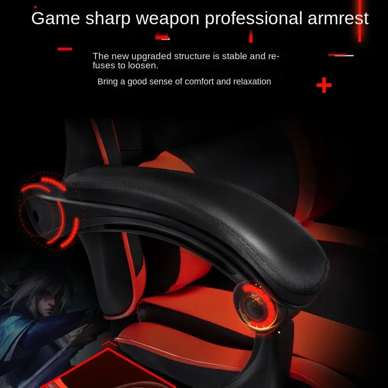 Chaise Gaming Chair Sofa with Bluetooth Speaker, Ergonomic Computer Gaming Chair, Office Chair with Adjustable Height, Reclining Gamer Chair