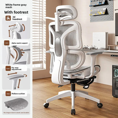 UVR Ergonomic Gaming Chair Office Chair with Reclining Function, Adjustable Computer Chair with Armrests, Comfortable Executive Chair for Home & Work
