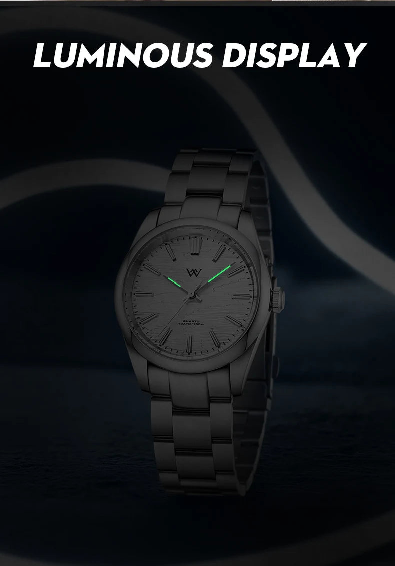 WM Watch Quartz Men Watches High Quality Sapphire 100M Waterproof AR Coated Birch Forest Series Welly Merck 36mm Watch Man WM207