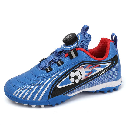 Children's Rotating Buckle Sneaker Students Competition Training Football Shoes Fashionable Lightweight Anti slip Footwear