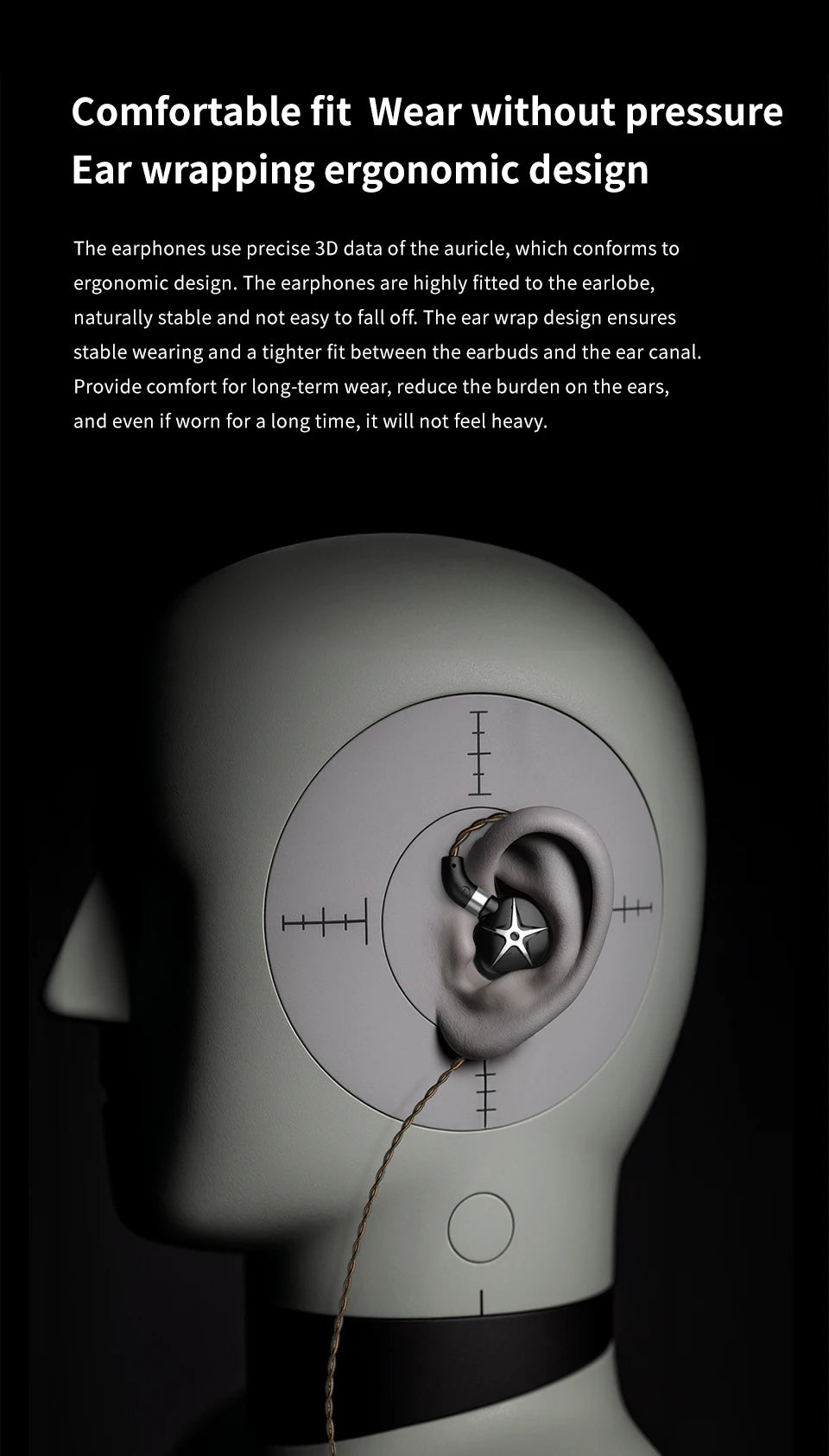 TRN Starfish HiFi Wired Earphones 12mm Dynamic Driver In-Ear Monitors with Beryllium Diaphragm, Detachable Cable Audiophile HiFi Headphones
