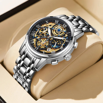 LIGE 2024 New Fashion Gold Women Watch Top Brand Luxury Waterproof Watches for Women Sport Quartz Chronograph Relogio Feminino