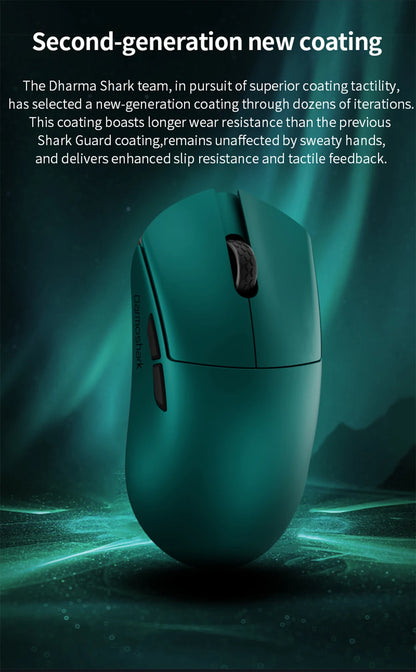 Ratón gaming Darmoshark M3 V2 Double 8K inalámbrico trimodo 26KDPI con sensor PAW3395, ratón macro para manos grandes para ordenador portátil y PC