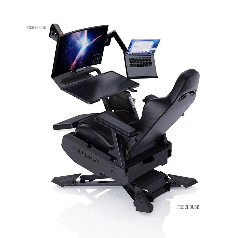 Zero Gravity Gaming Chair Ergonomic Office Chair, Multifunctional Computer Chair with Reclining Cockpit Design, Comfortable Office Gaming Chair