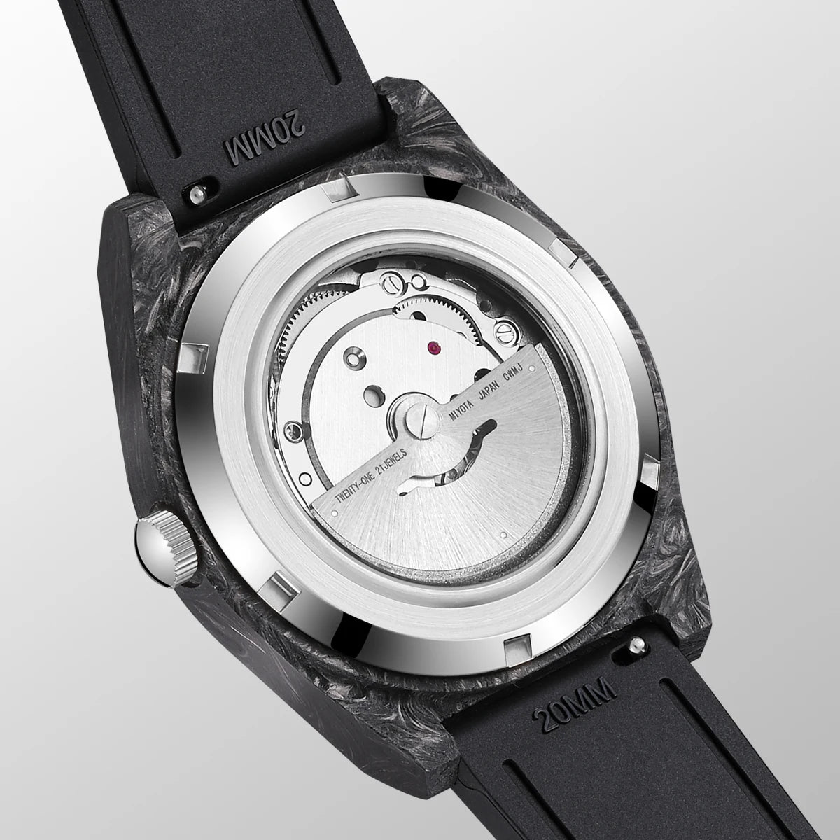 Leuchtende Automatikuhr aus Carbonfaser, 40 mm, Luxus-Taucheruhr, 100 m wasserdicht, Automatikuhr für Herren, Japan Miyota 8215 Uhrwerk