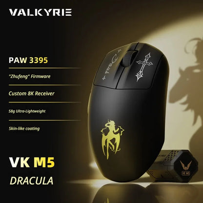 VALKYRIE VK M5 PRO Wireless Gaming Mouse with Dual 8K Polling, Intelligent Display, Lightweight Ergonomic Low Latency Mouse