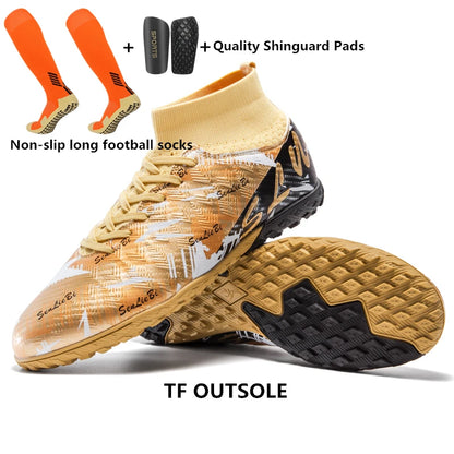 Size 34-46 Men FG/TF Football Boots Futsal Professional Unisex Kids Soccer Shoes Training Outdoor Boys Football Shoes Sneakers