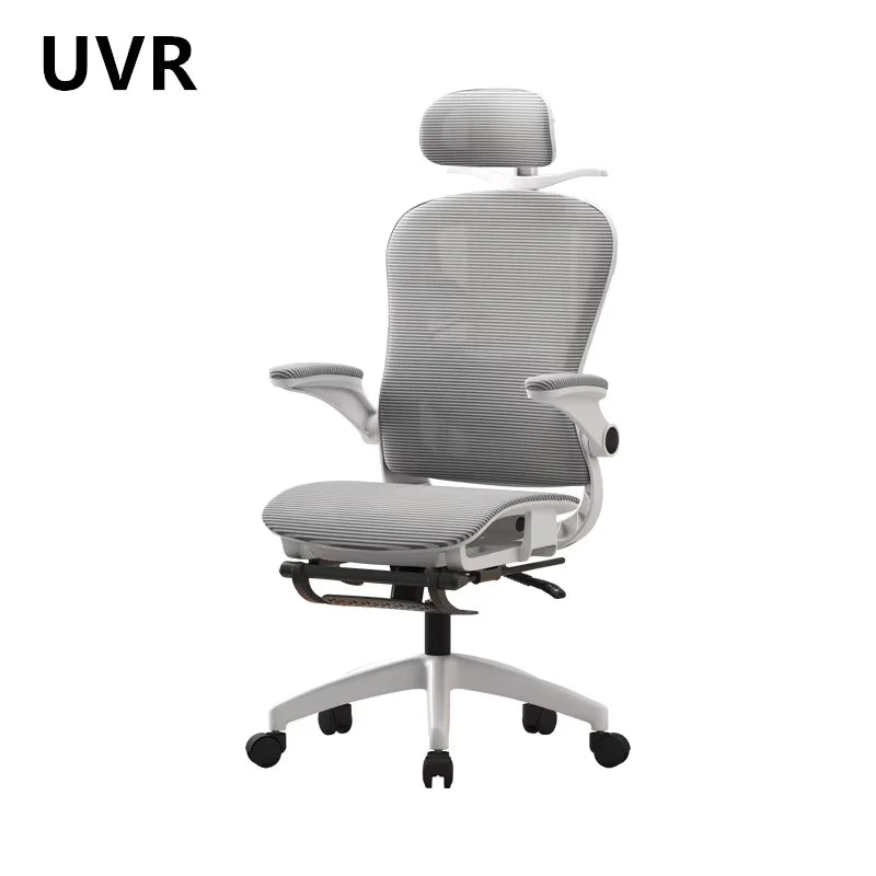 UVR Gaming Computer Chair Ergonomic Office Chair with Reclining Backrest, Adjustable Height Swivel Mesh Executive Chair with Armrests