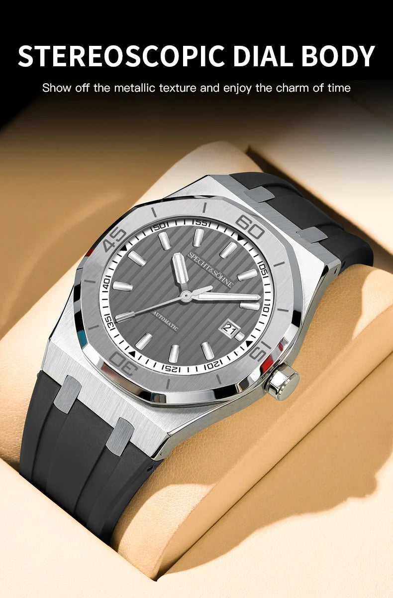 New Arrivals Specht & Söhne Dive Watch 40MM Miyota 8215 Automatic Mechanical Watches For Men Octagon Bezel Steel Reloj Hombre