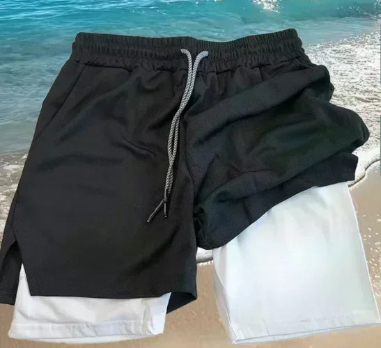 New Men's Dragon Ball Super Licensed Shorts 2025 - Japanese Anime Breathable Quick-Dry Beach Pants, Retro Y2K Hip Hop Style