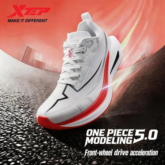 Xtep One Piece Modeling 5.0 Impact-Resistant Men's Lightweight Quick-Drying Marathon Running Sneakers 874219110036