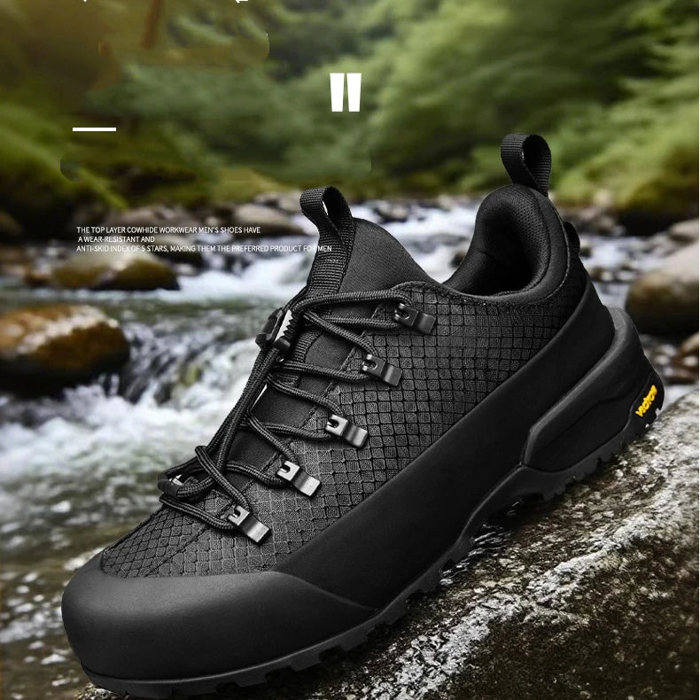2025 New Hiking Shoes Non-Slip Grip Men's Spring Fall Outdoor Casual Sports Shoes Breathable Comfortable Durable Leisure Sneakers