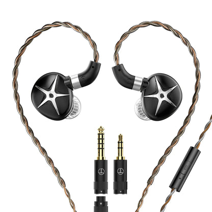 TRN Starfish HiFi Wired Earphones 12mm Dynamic Driver In-Ear Monitors with Beryllium Diaphragm, Detachable Cable Audiophile HiFi Headphones