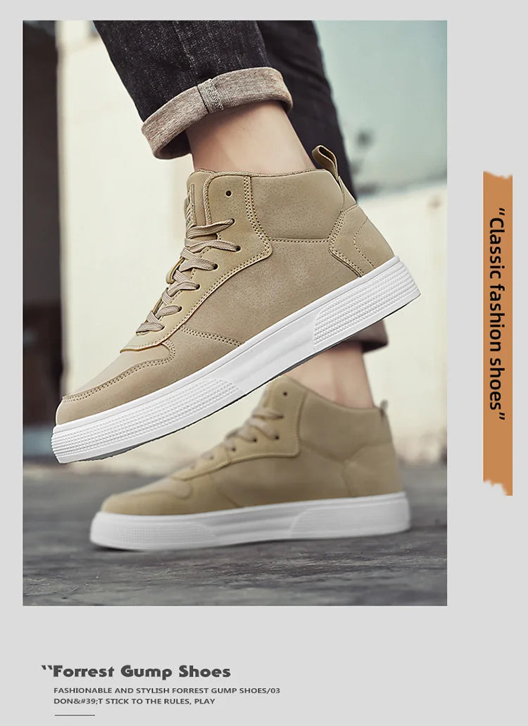 Men's Skateboarding Shoes 48 High Top Casual Sneakers Breathable Street Shoes Flats Shoes Lace UP Walking Shoes Chaussure Homme