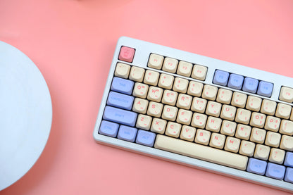 141 keys Marshmallow KOA Keycap PBT DYE Sublimation MOA Keycaps ISO 7U Japanese Korean Russian Key Caps For Mechanical Keyboard
