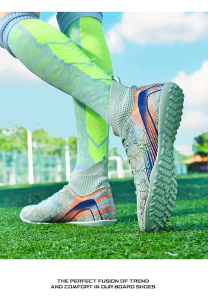 Men Professional Football Shoes Society Cleats Soccer Shoes Original Indoor Football Field Boots Grass Training TF/FG Sneaker
