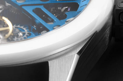 AGELOCER Original Tourbillon Watch Ceramic Bezel Men's Vogue Luxury Skeleton Manual Mechanical Watch Birthday Gift for Men